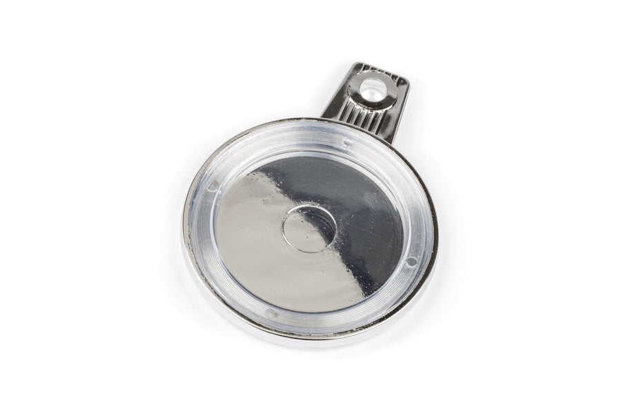 Tax Disc Holder round plastic chrome