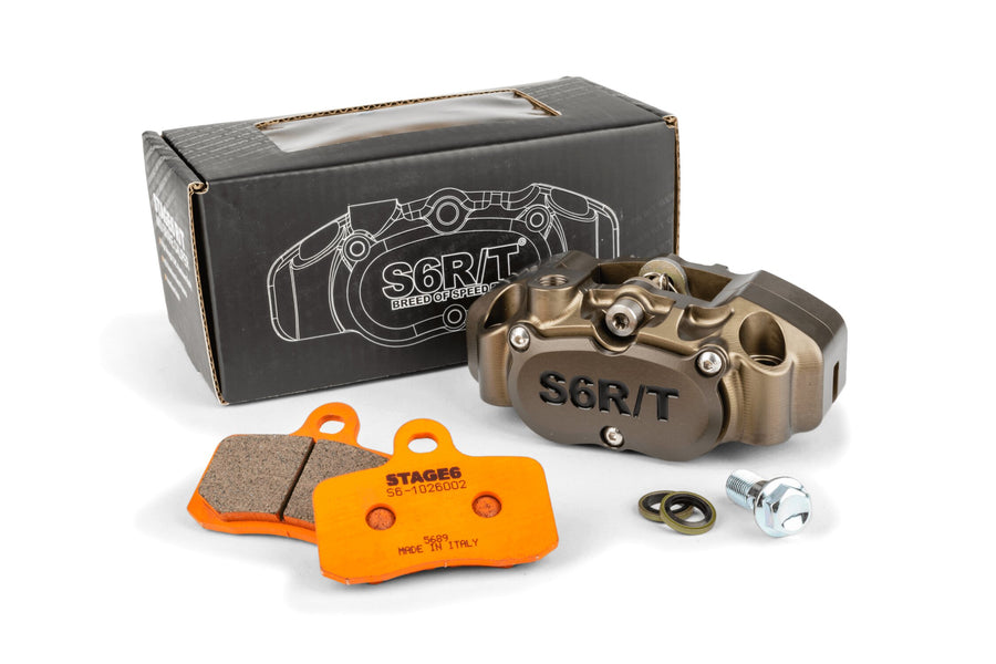 Brake Kit 4-piston caliper MK2 Stage6 R/T Hard Anodized with Racing pads