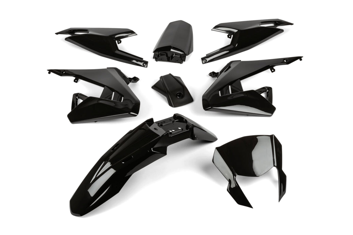 Fairing Kit STR8 8-piece black Aprilia SX from 2018