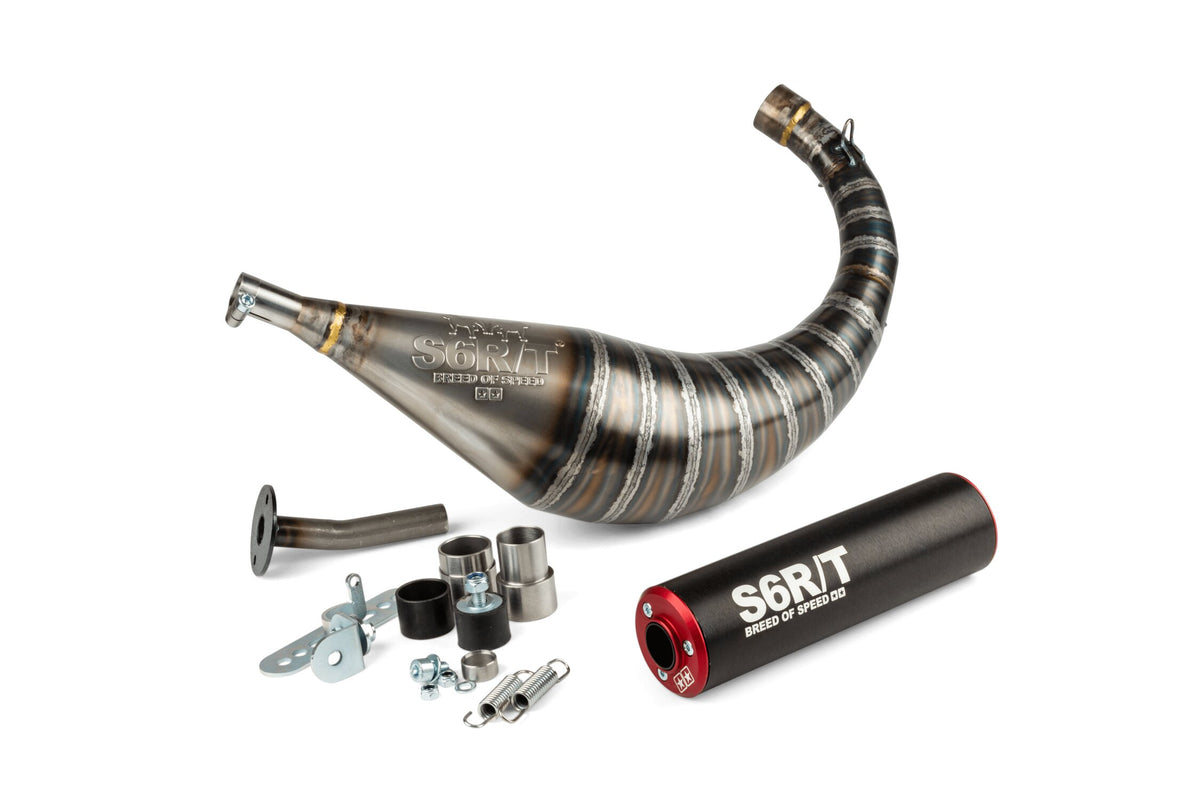 Exhaust Stage6 R/T 70 - 80cc black / red AM6