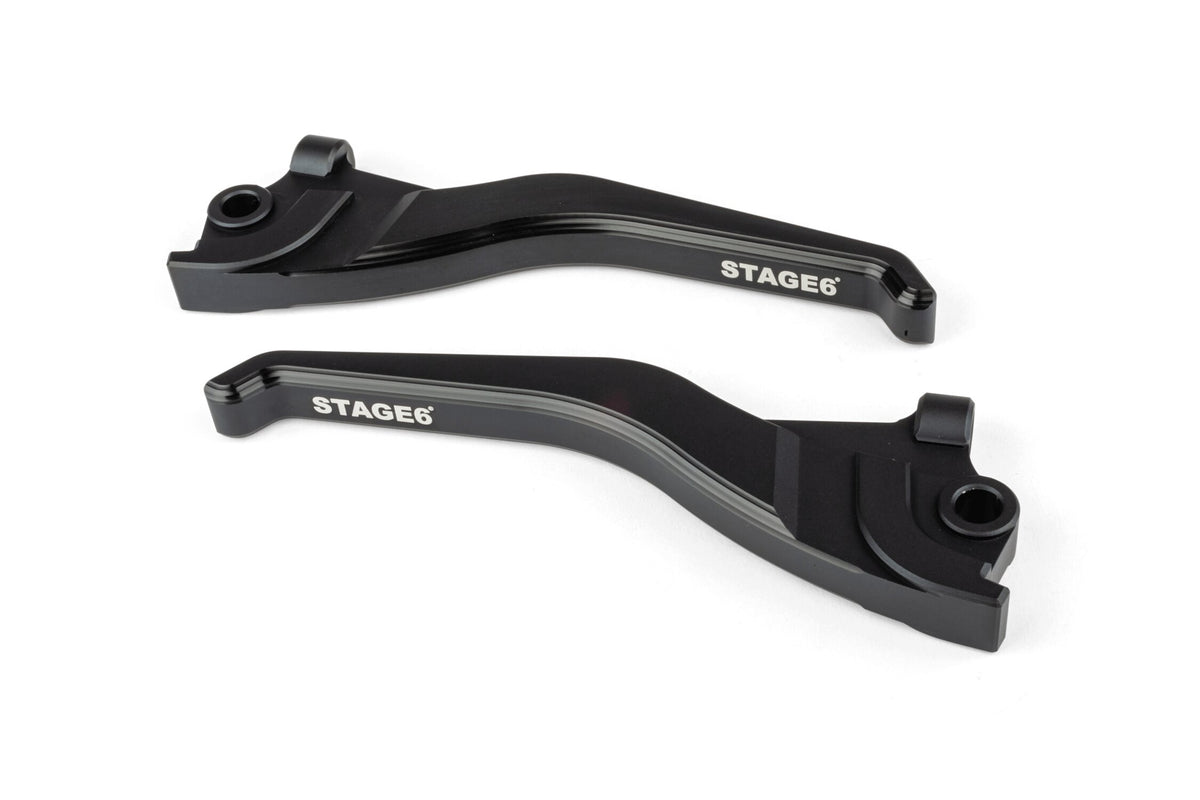 Brake Lever Set Stage6 CNC black Yamaha Aerox before 2012