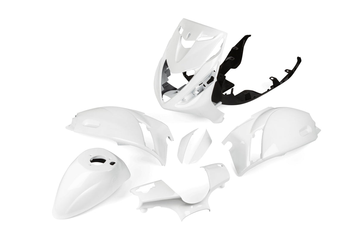 Fairing Kit STR8 8-piece white Piaggio Zip SP2