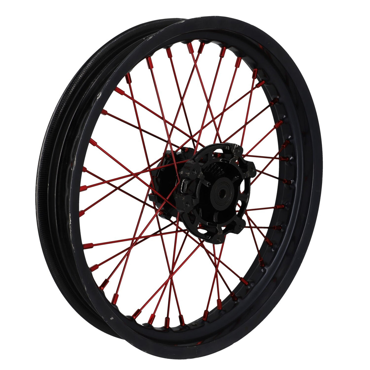 Spokes rear Doppler red 18 x 195mm / 18 x 199mm Derbi Senda