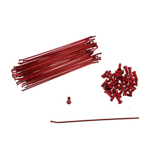 Spokes rear Doppler red 18 x 195mm / 18 x 199mm Derbi Senda