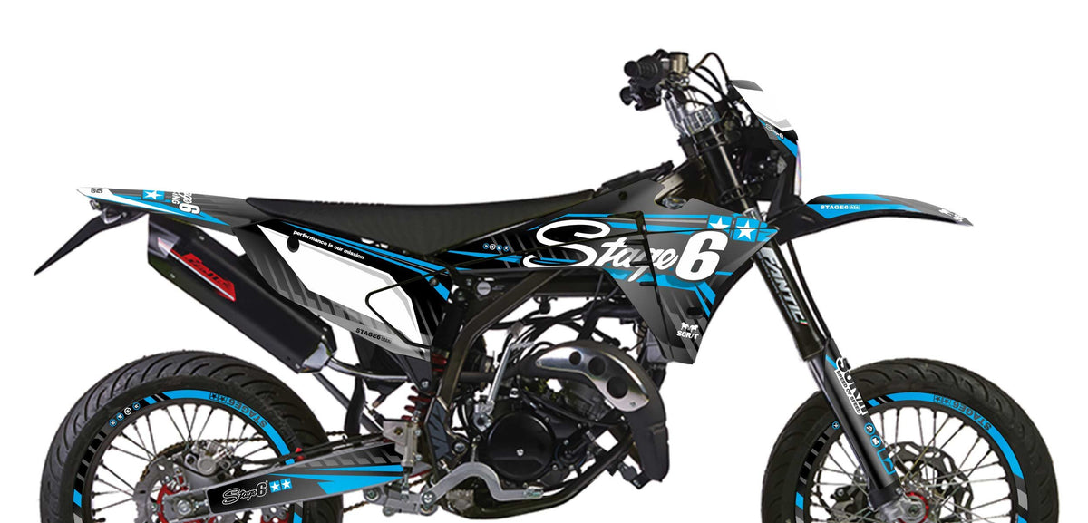Graphics Kit Fantic XM 50 after 2023 Stage6 Blue
