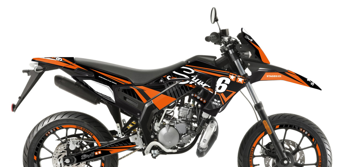 Graphics Kit Derbi X-Treme 2018 - 2020 Stage6 Orange