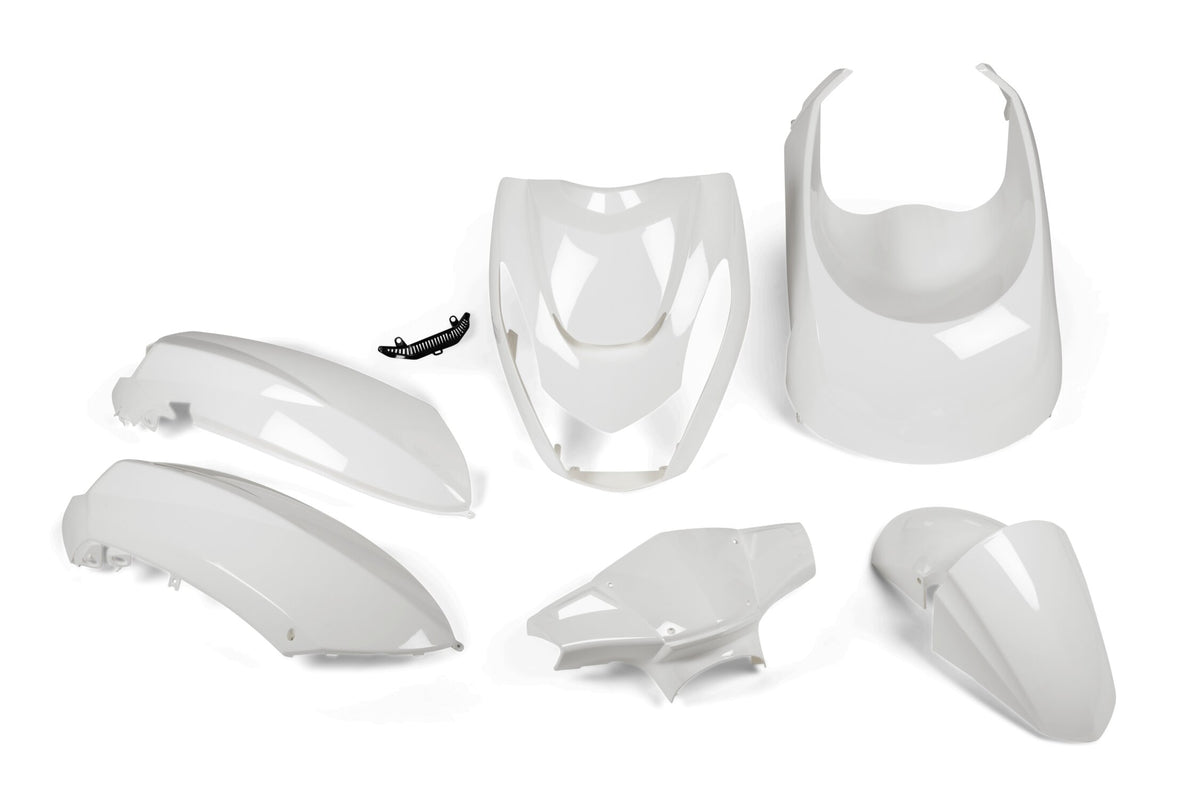 Fairing Kit STR8 7-piece white Peugeot Kisbee