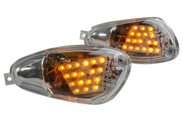 LED Indicators front STR8 Gilera Runner up to 2003 transparent