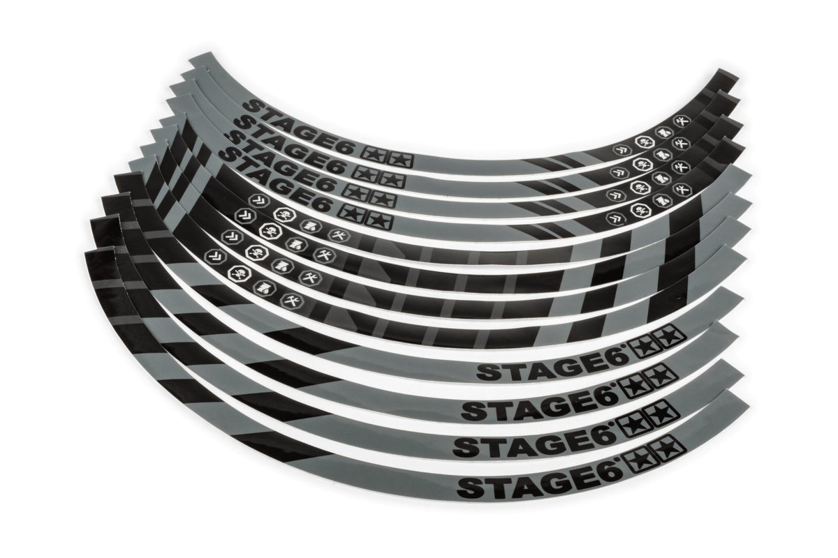 Rim Sticker Set Scooter 10" Stage6 Black