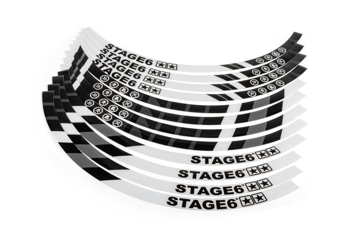 Rim Sticker Set Scooter 10" Stage6 Blanc
