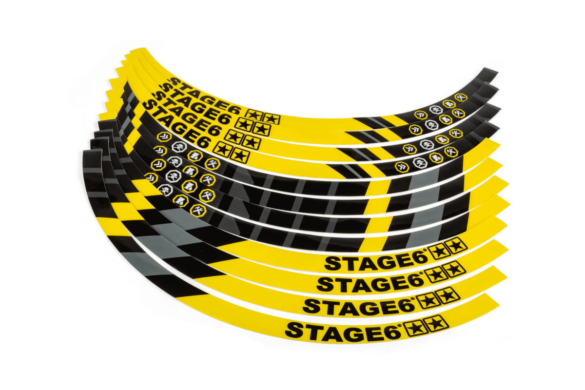 Rim Sticker Set Scooter 10" Stage6 Yellow