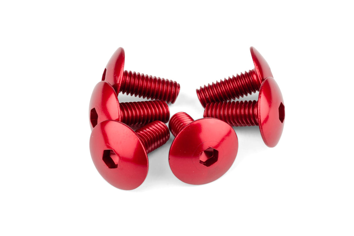 Fairing Screws STR8 aluminium M6x15 red (x6)