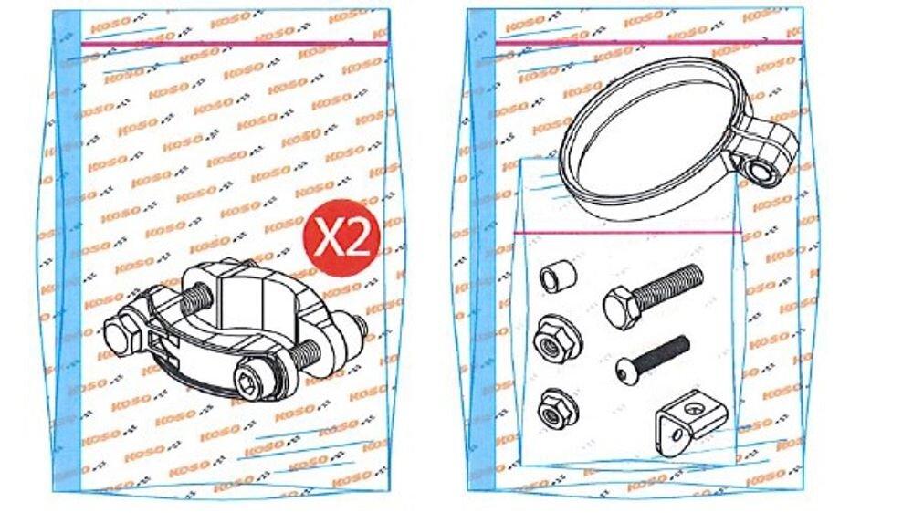 Bracket for Koso LED mini headlights