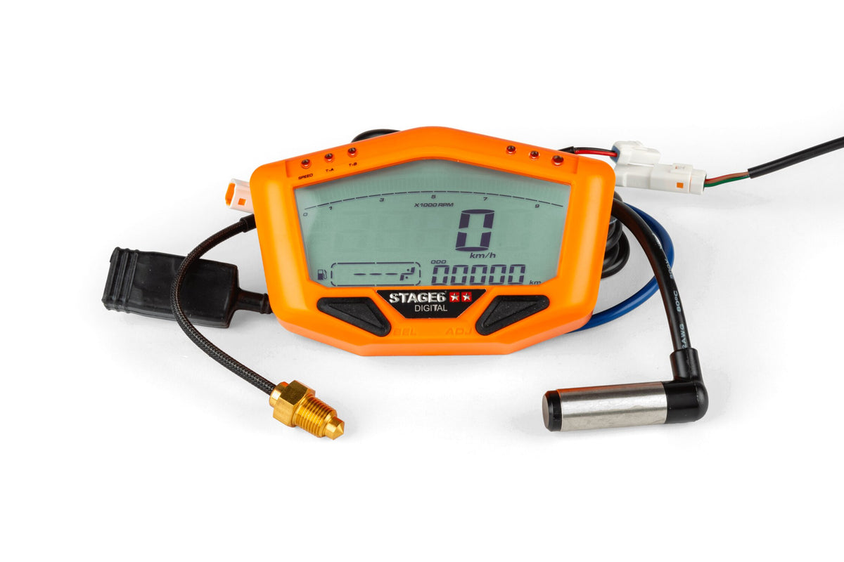 Speedometer multifunction digital Stage6 R/T MK2 orange