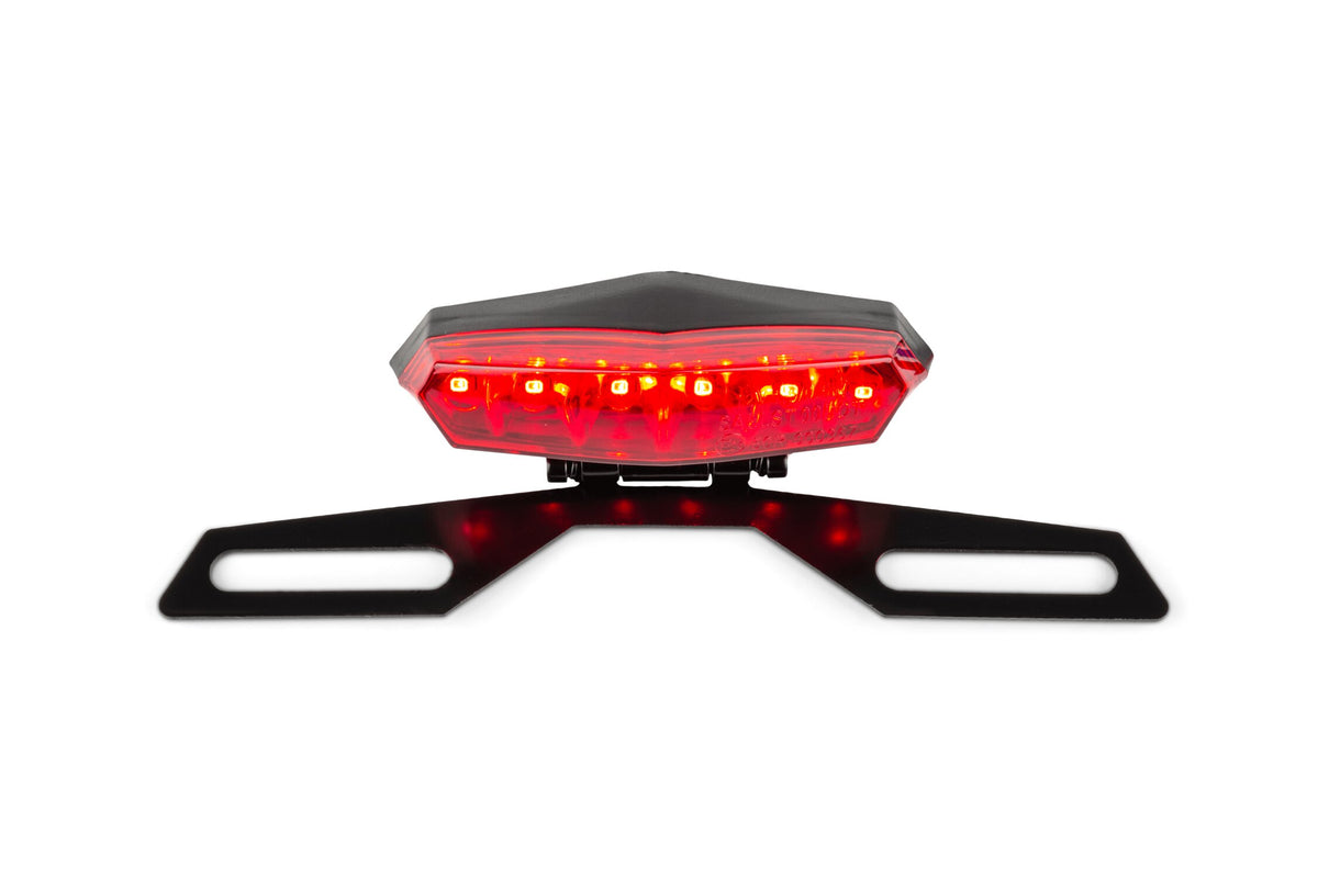 LED Tail Light STR8 Hexagonal Red with license plate holder