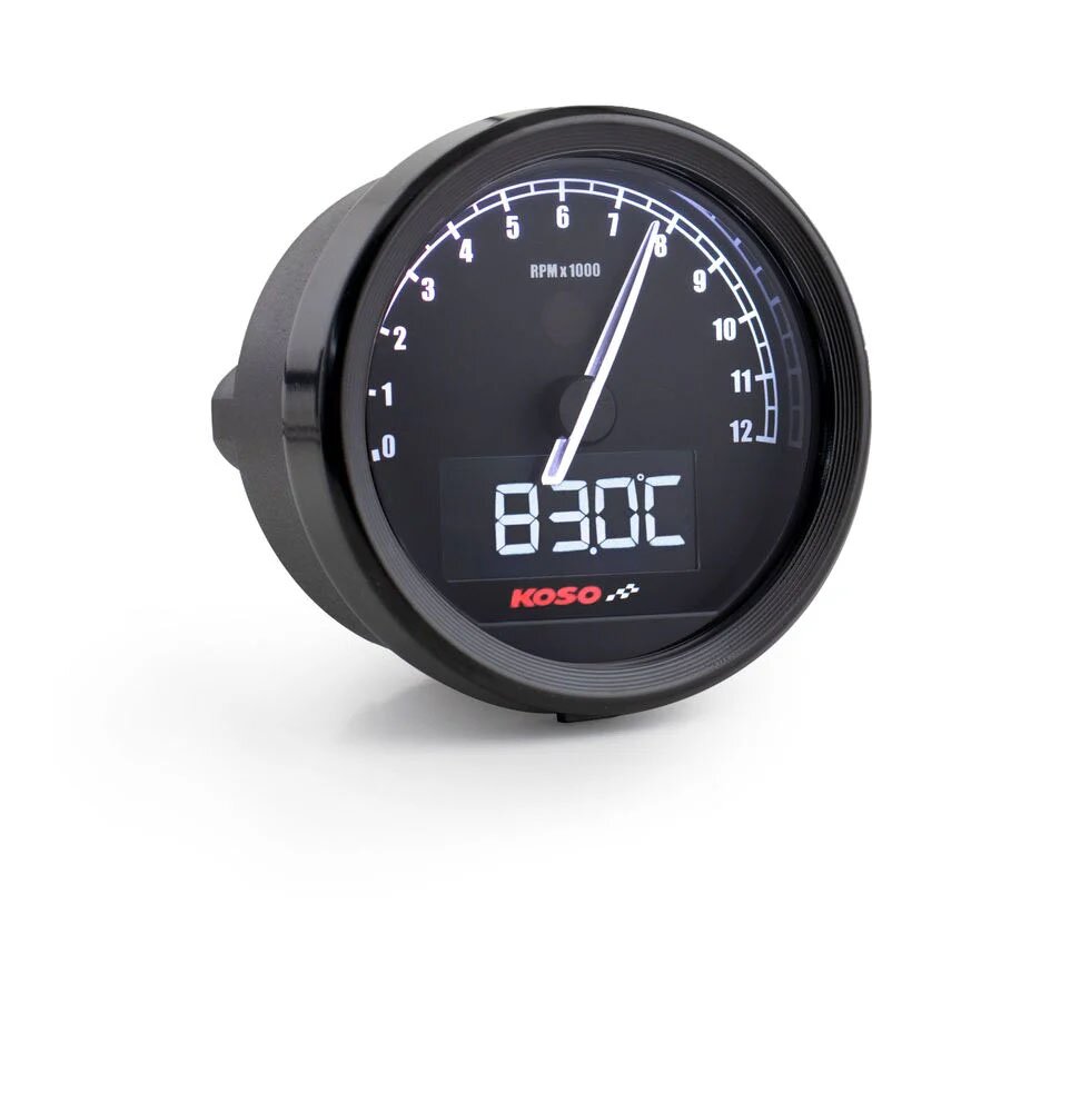 Tachometer Koso D48 TNT-05 up to 12,000 rpm Black