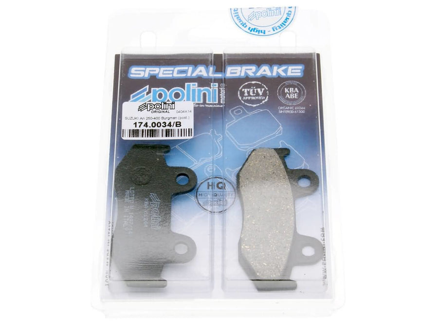 Brake Pads rear Polini Original Suzuki Burgman 250 / 400 1996-2000