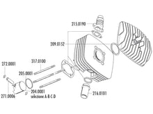 Cylinder Stud Bolts Polini 7 x 125