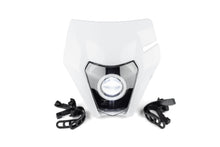 Enduro Headlight STR8 Angel Eye with RGB ring KTM EXC white