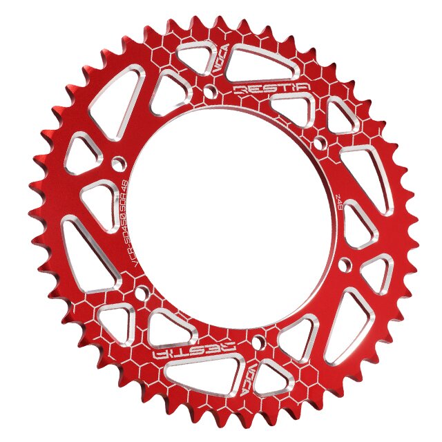 Rear Sprocket Aprilia SX 50cc 48T - 420 Voca Alu red