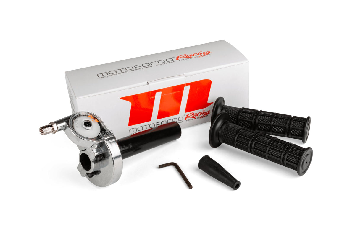 Quick Action Throttle + grips Motoforce Racing chrome