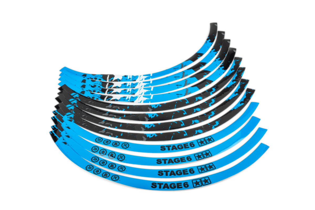 Rim Stickers Scooter 13" Stage6 blue / black