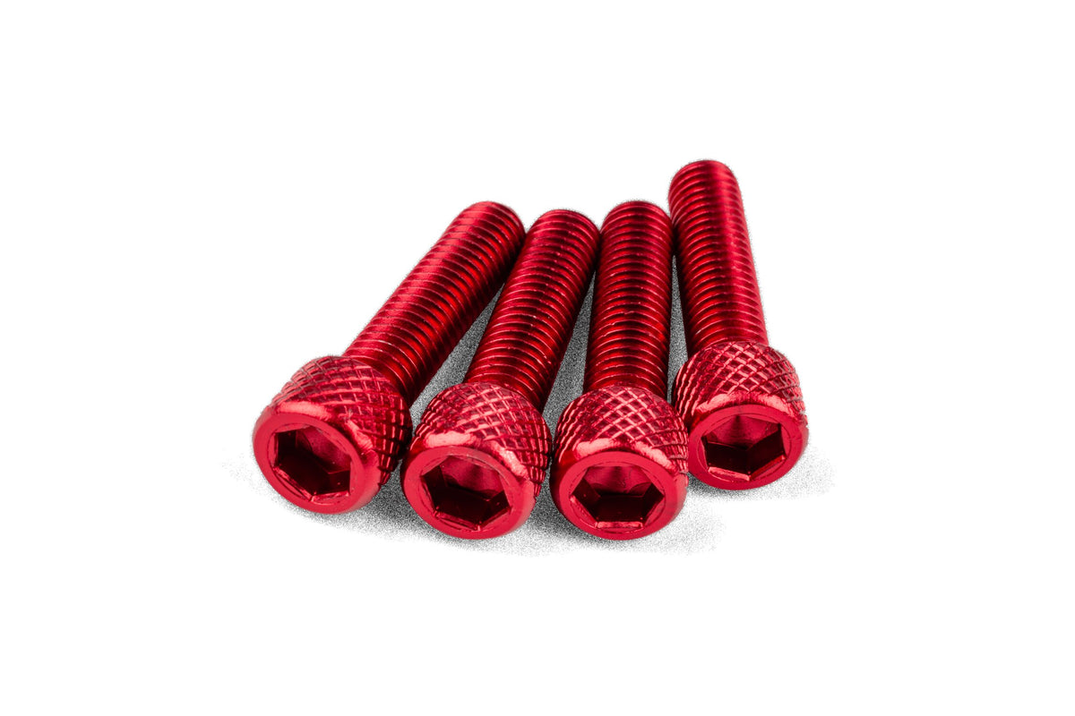 Intake Screw Set STR8 M6x25mm Alu Red (x4)