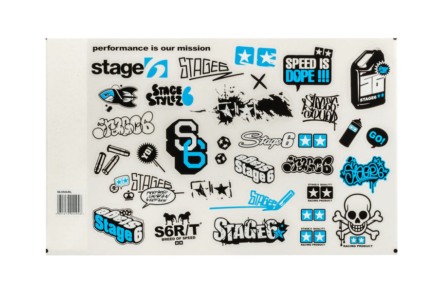 Sticker Set Stage6 A4 blue