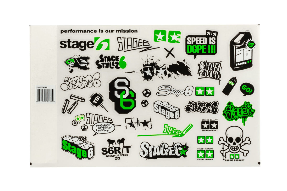 Sticker Set Stage6 A4 green