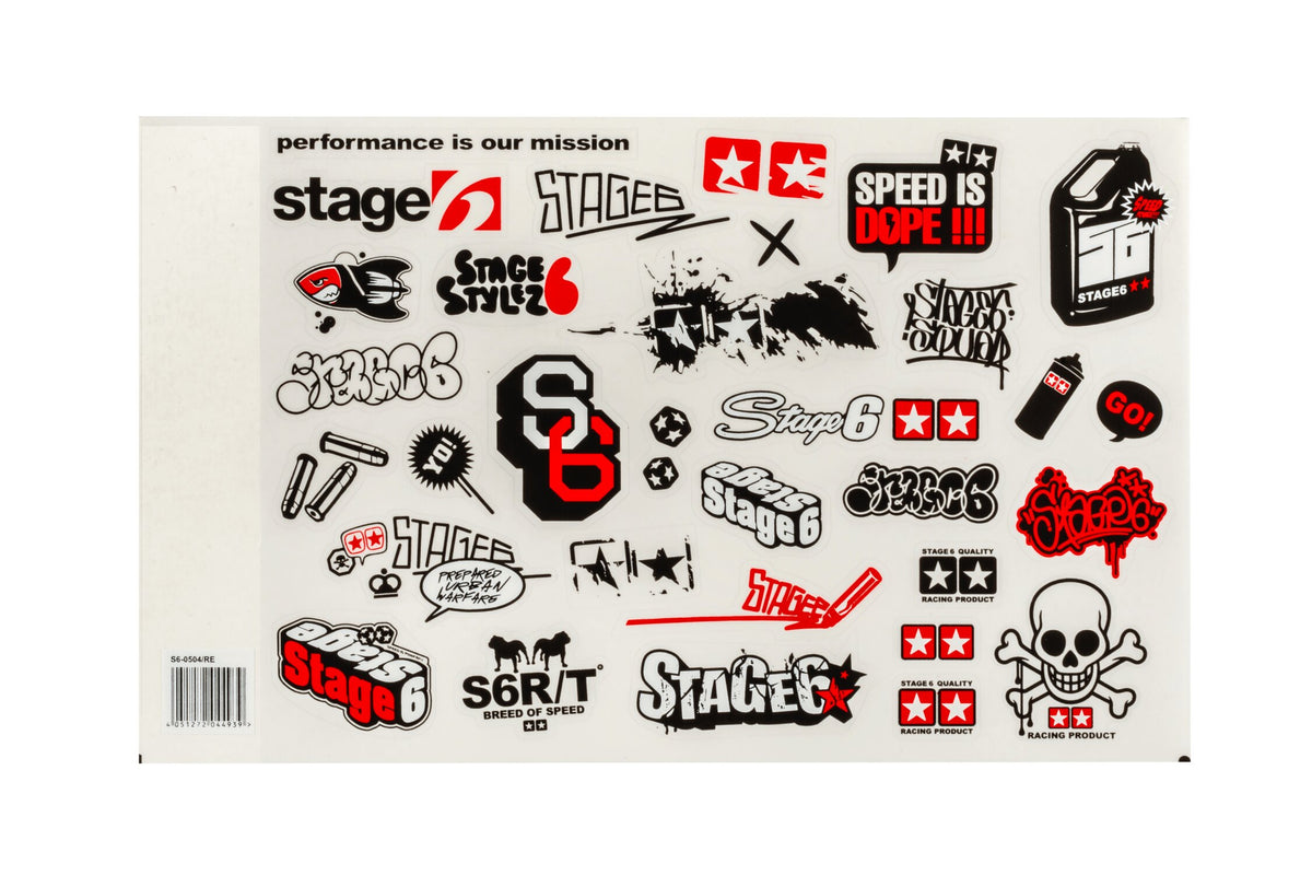 Sticker Set Stage6 A4 red