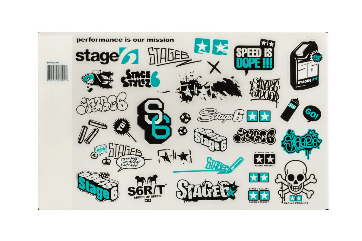 Sticker Set Stage6 A4 turquoise