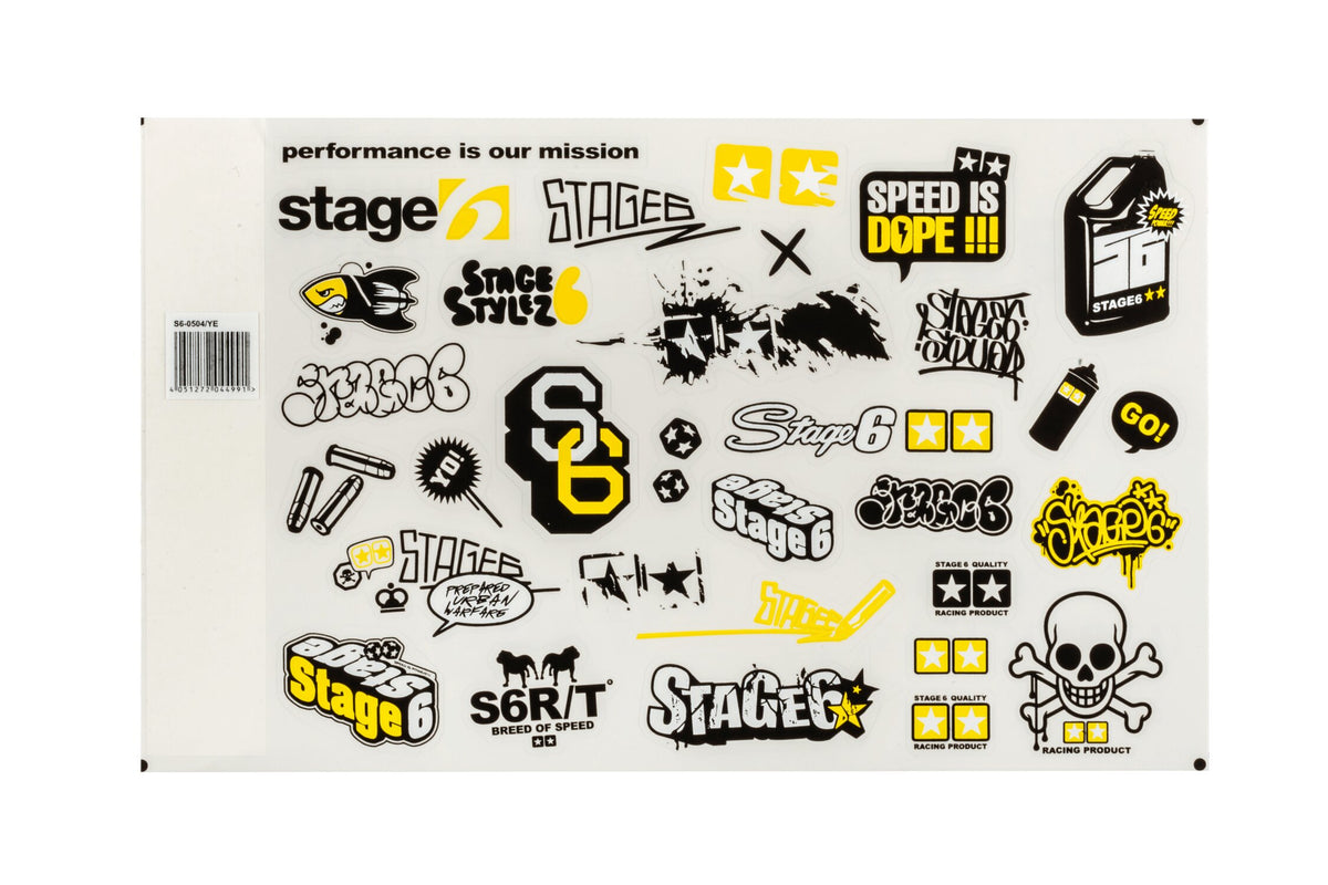 Sticker Set Stage6 A4 yellow