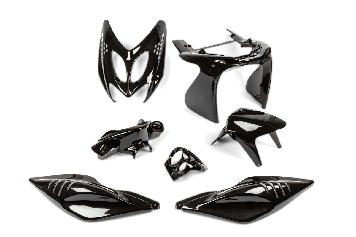Fairing Kit STR8 7-piece black Yamaha Aerox up to 2013