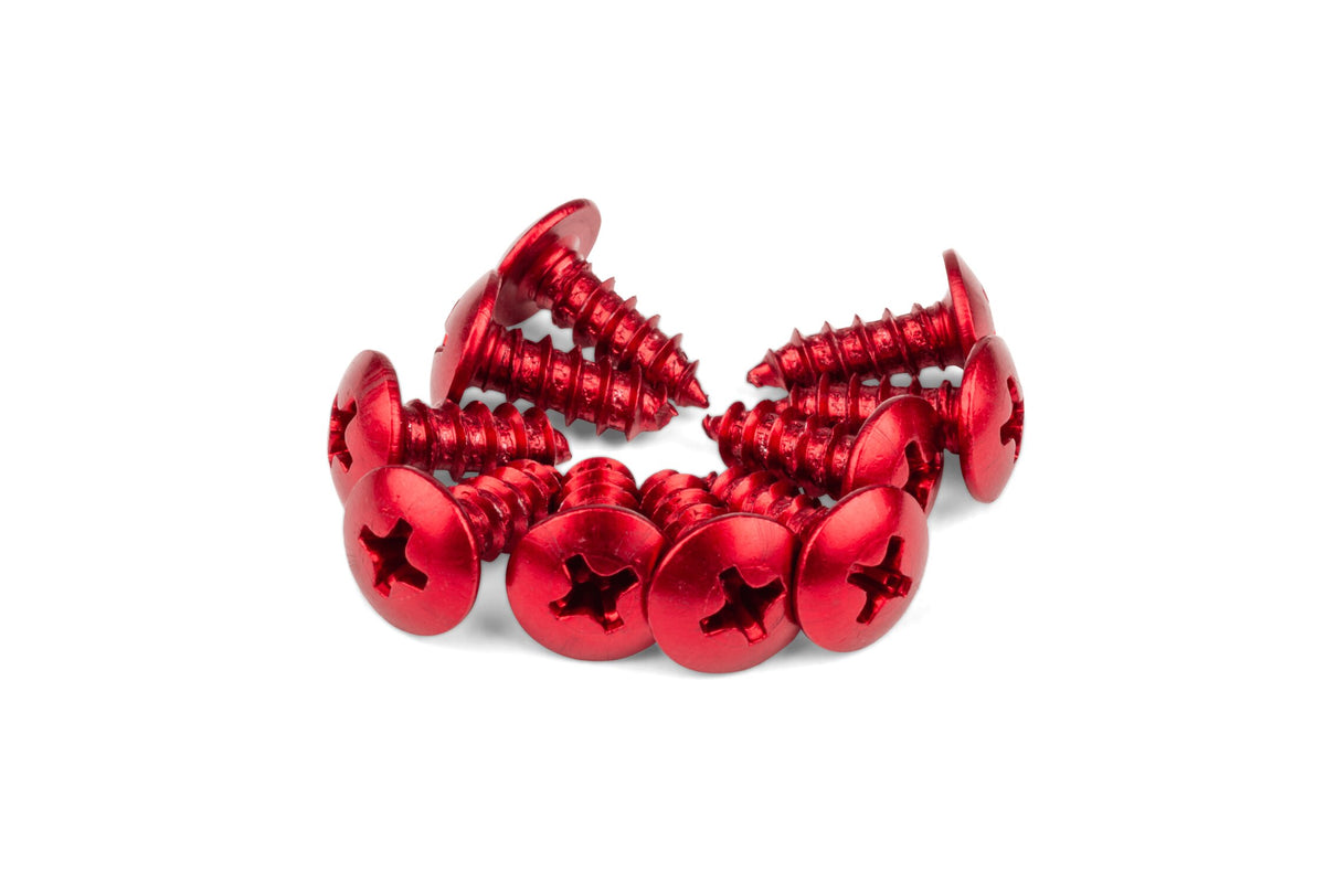 Fairing Screws STR8 aluminum M4x12 red (x 10)