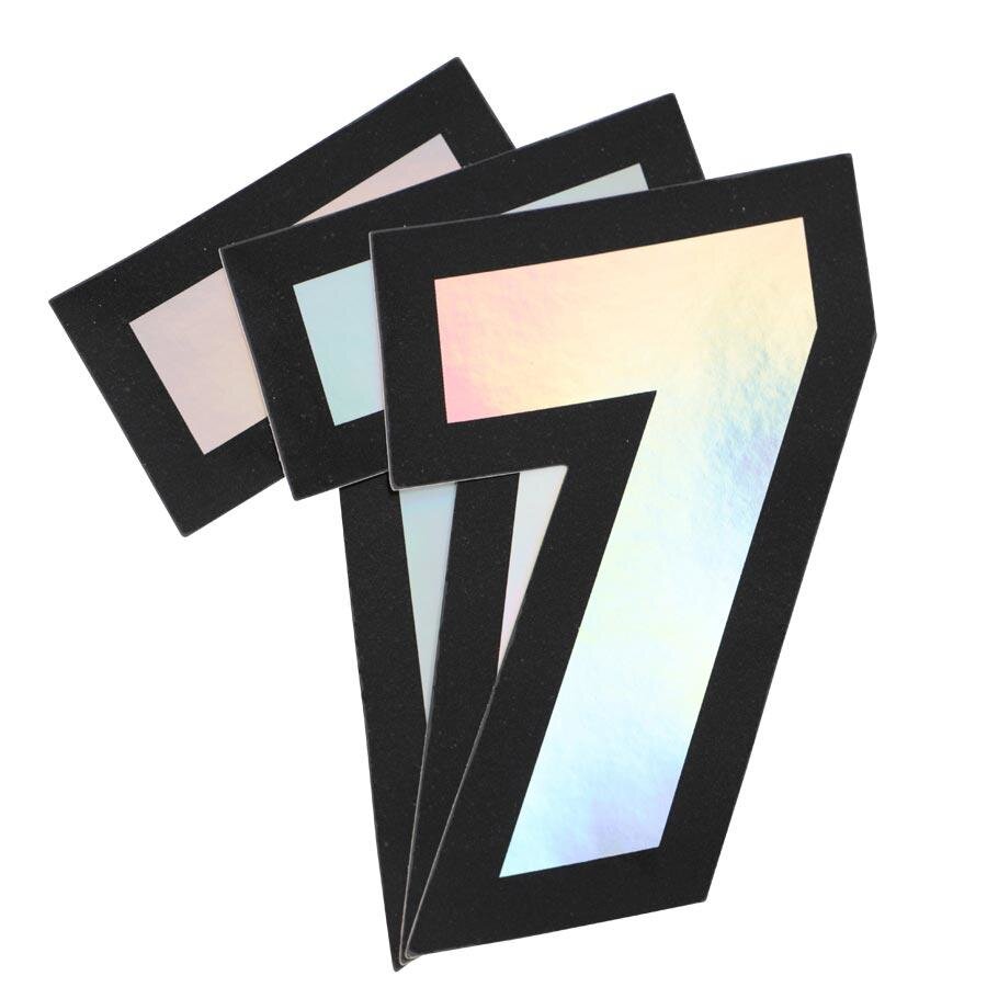 Sticker number 7 hologram Doppler 10x7,5cm (x3)