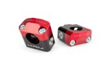 Handlebar Clamps 28mm KRM black / red