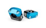 Handlebar Clamps 28mm KRM black / blue