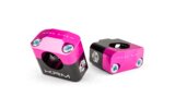 Handlebar Clamps 28mm KRM black / pink