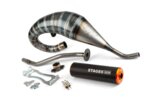 Exhaust Stage6 R/T 70 - 80 high-mount Derbi Black / Orange