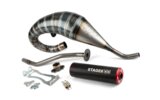 Exhaust Stage6 R/T 70 - 80 high-mount Derbi Black / Red