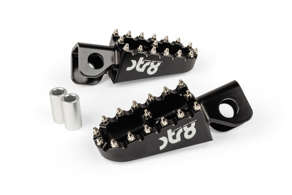 Footpegs STR8 MX Evo Derbi CNC Black