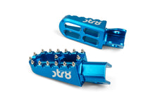 Footpegs STR8 MX Evo Derbi CNC Blue