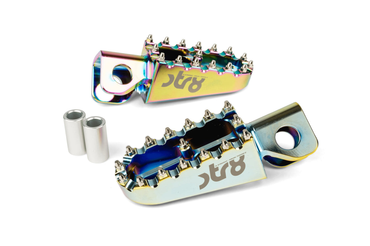 Footpegs STR8 MX Evo Derbi CNC Neochrome