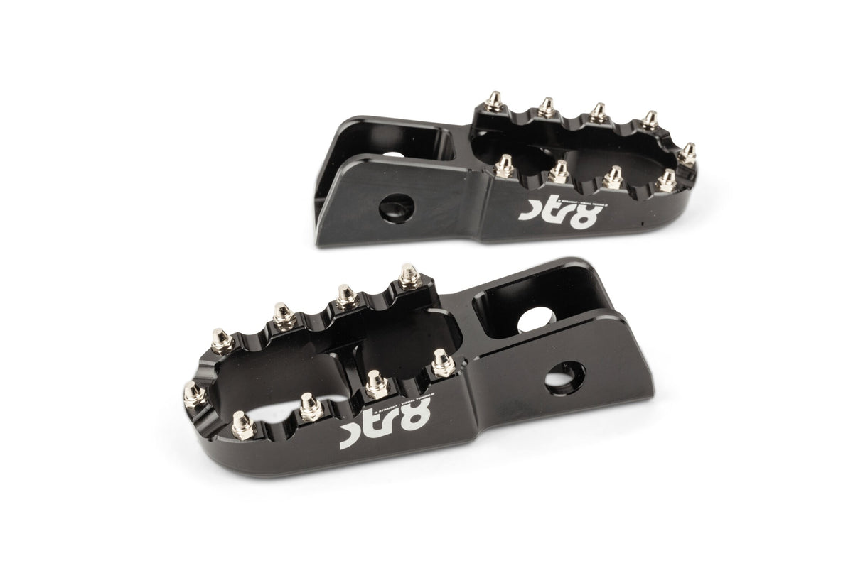 Passenger Footpegs STR8 MX Evo Derbi CNC Black