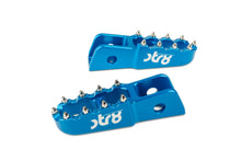 Passenger Footpegs STR8 MX Evo Derbi CNC Blue