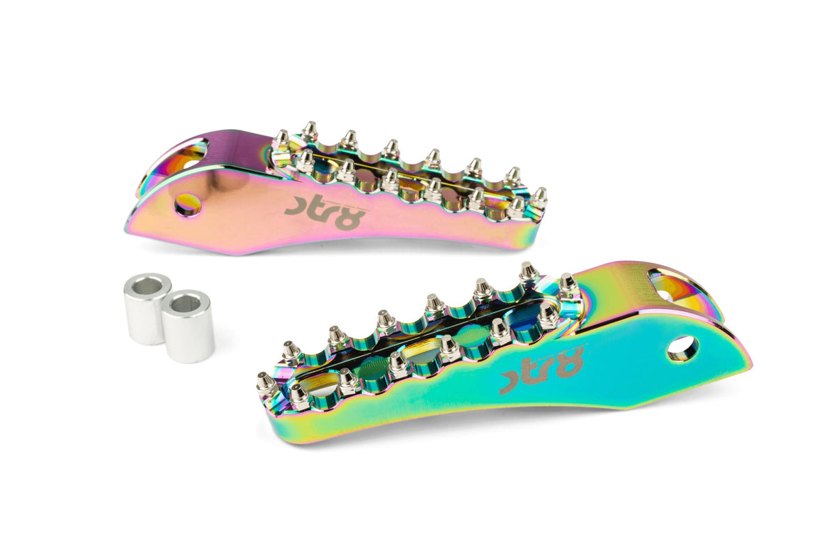 Passenger Footpegs STR8 MX Evo Rieju MRT CNC Neochrome