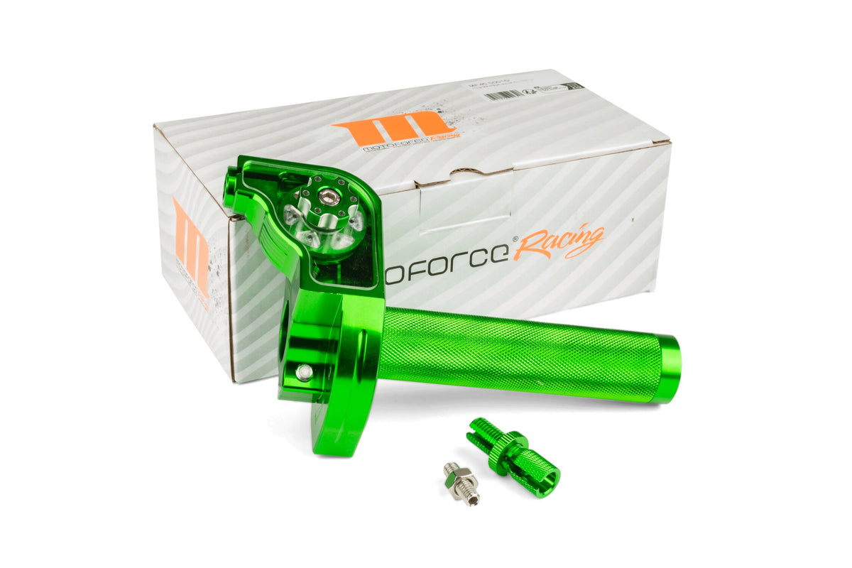 Quick Action Throttle MotoForce Racing CNC Alu Green