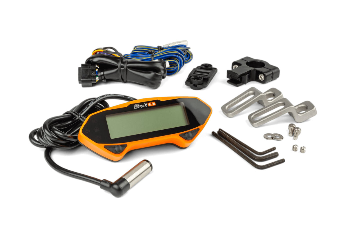 Motorcycle Speedometer Stage6 Racing Orange