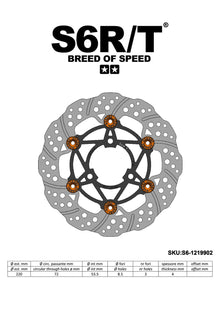 Brake Disc floating Stage6 R/T 220mm 3 holes Pit Bike