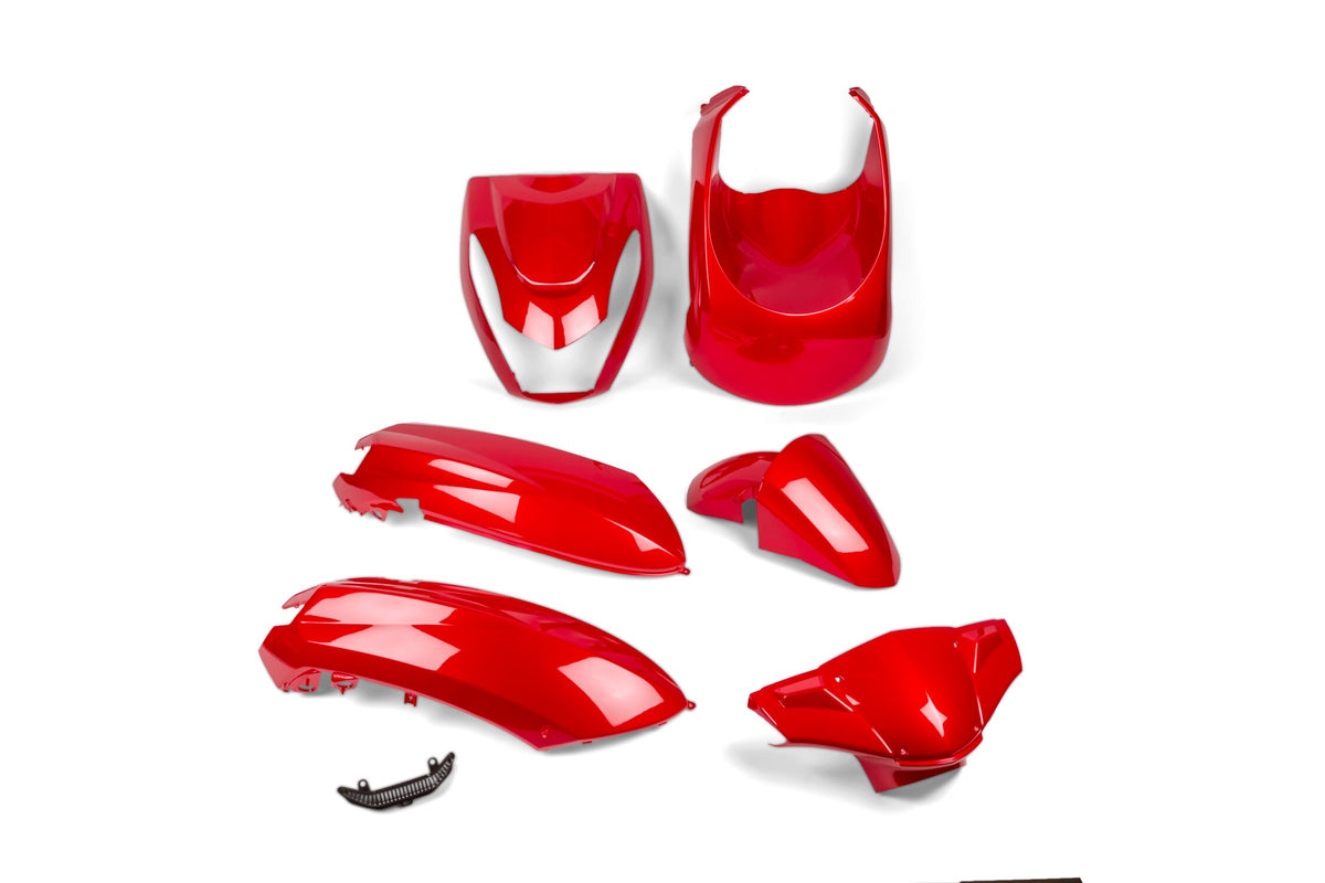Fairing Kit STR8 7-piece Peugeot Kisbee Red